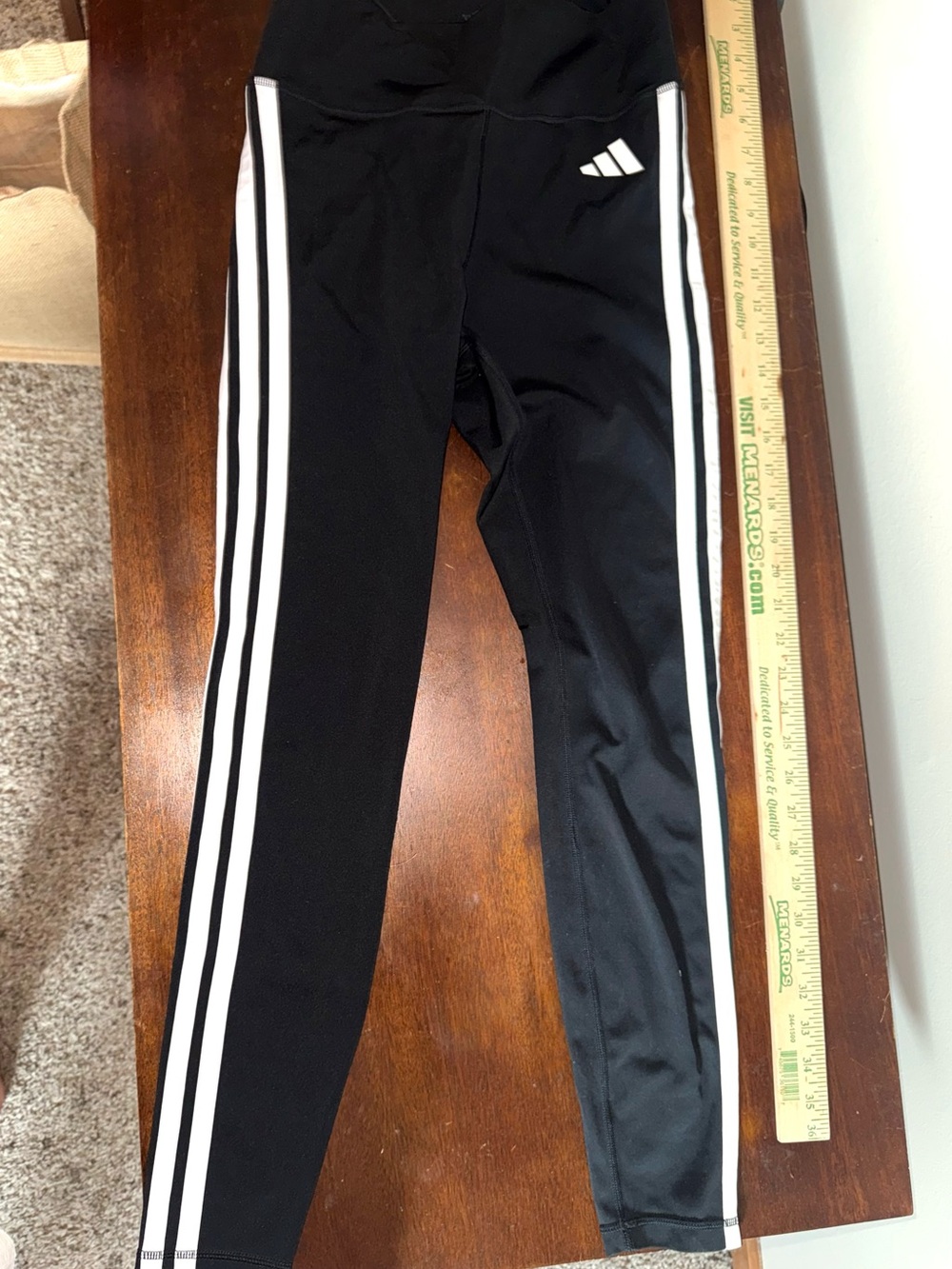adidas Black Leggings with White Side Stripes for Women’s new w/o tags